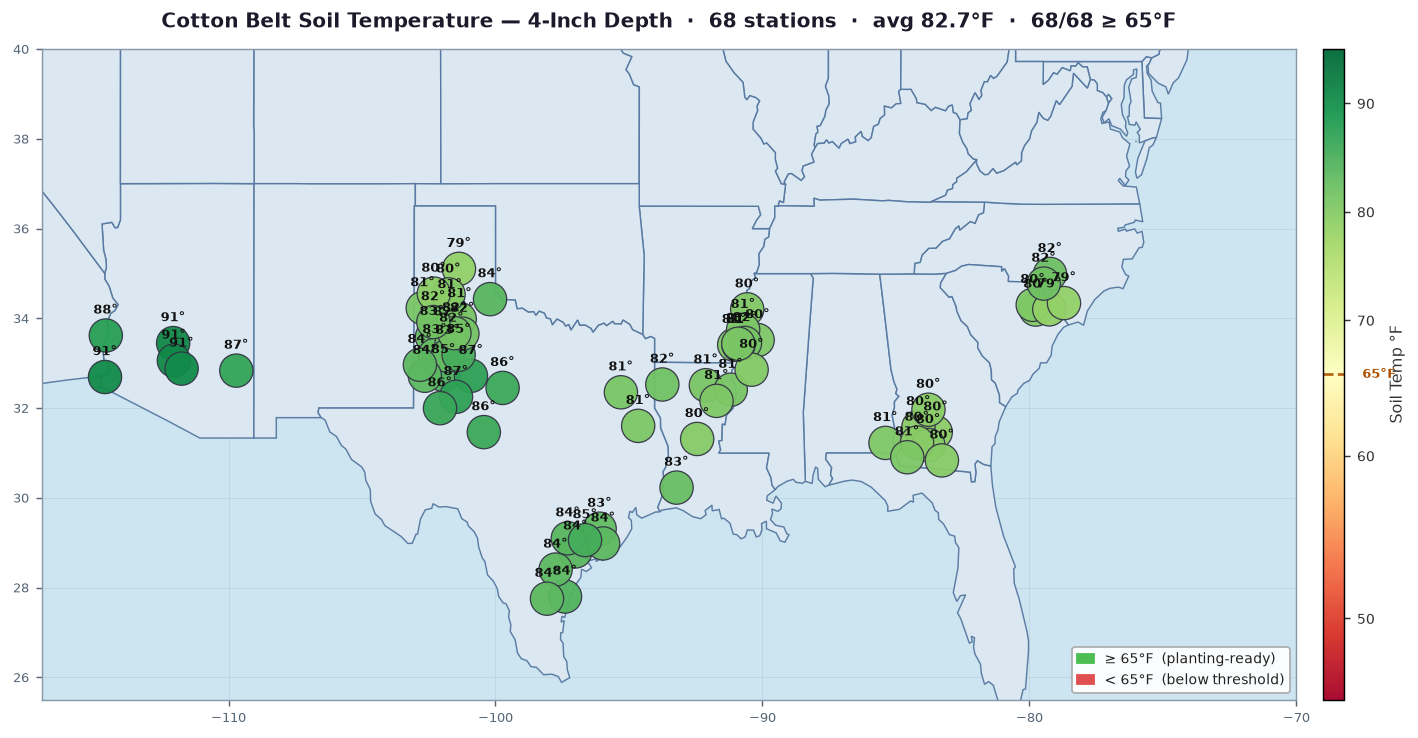 Soil Temp — 4 Inch (68 Stations)